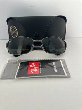Ray Ban Gunmetal POLARIZED Dark Green Lens Sunglasses RB3364 004/58-62-17-130 3P